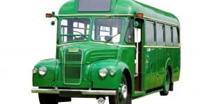 Old green bus