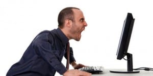 Angry computer user