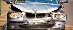 Damaged new car